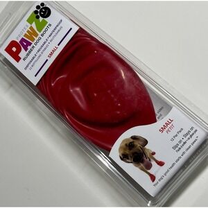 Protex PawZ Rubber Dog Boots Small Red 12-Pack Waterproof Disposable